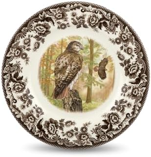 Spode – Woodland – Dinner Plate - Red-Tailed Hawk, Brown/White by Spode