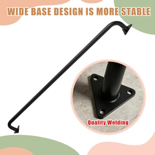 2 Pcs Black 42”Metal Playground Safety Handles for Indoor & Ourdoor - Image 4