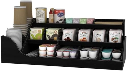 Suli 3-Tier Coffee Bar Station Organizer for Countertop,Extra large,18-Slot by Suli