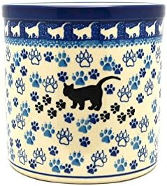 Polish Pottery Utensil Holder - Boo Boo Kitty by Polish+Pottery+Gallery