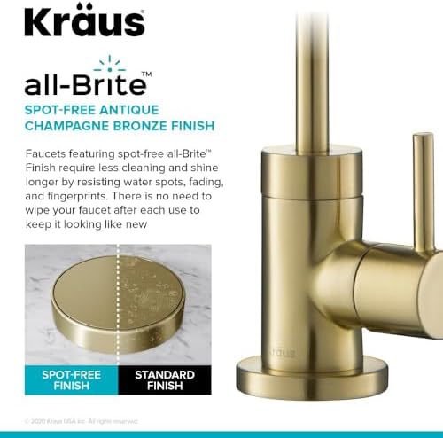 KRAUS Purita 100% Lead-Free Kitchen Water Filter Faucet in Spot Free Antique Champagne Bronze, FF-100SFACB - Image 3