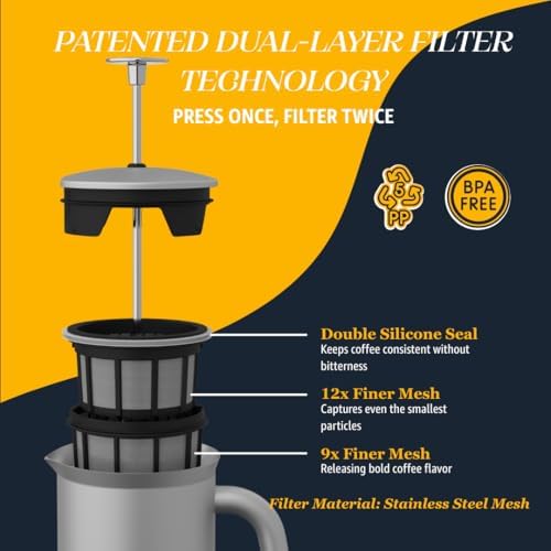 ESPRO P7 French Press, 18oz, Brushed, Stainless Steel Coffee Maker - Image 5