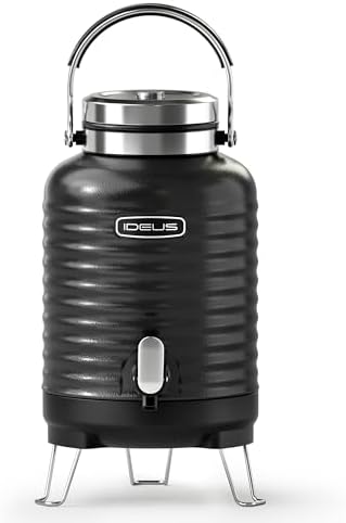 IDEUS Insulated Beverage Dispenser 1.4gal, Drink Container Black by IDEUS