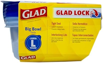 Glad GladWare Big Bowl Food Storage Containers, Large, 48 Oz, 3 Count, 6-Pk - Image 6