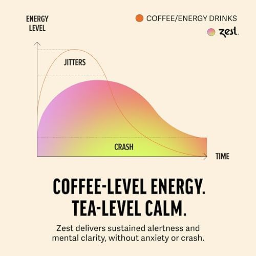 Zest Energy Tea Assortment Box – High Caffeine Tea Bags Sampler with Black & Green Tea – Caffeinated Coffee Alternative for Morning Focus – 80 Tea Bags – 135-150mg Caf per Cup – Natural, Non-GMO, Keto - Image 5