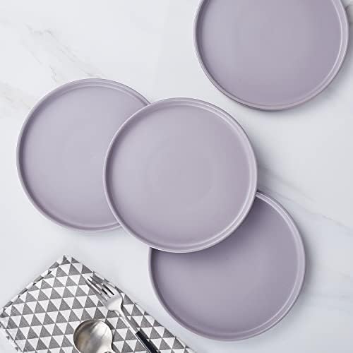Stone Lain Cleo Stoneware 16-Piece Modern Dinnerware Set, Plates and Bowls, Light Gray, Service for 4, Microwave & Dishwasher Safe - Image 5