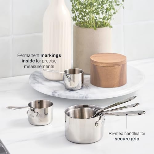All-Clad Stainless Steel 5-Piece Measuring Cup Set, Kitchen Tools, 5 piece - Image 4