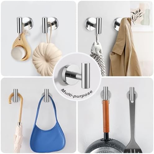 Lairuier Bathroom Hardware Set Polished Chrome Towel Holder Set Wall Mount - Image 5