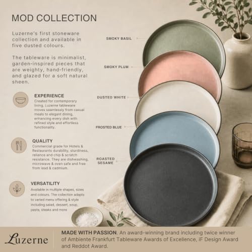 MOD Round Plate 10.75 Inch – Dusted White. Set of 6 - Image 3