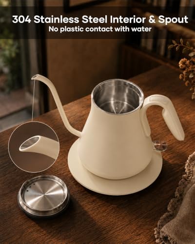 Cocinare Gooseneck Electric Kettle 0.8L, Fast Boil Pour Over Coffee, Tea - Image 4