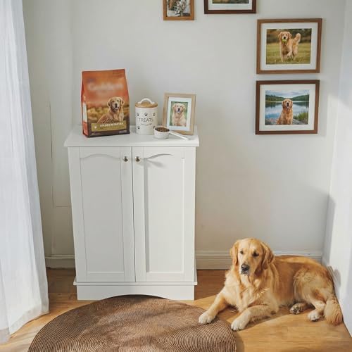 NEWOWNDS 32" H Dog Feeding Station with Storage with Adjustable Shelves - Image 4