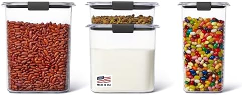Rubbermaid Brilliance Pantry Food Storage Container Set, BPA-Free, Airtight & Leak-Proof, Clear, 8-Piece, Dishwasher Safe by Rubbermaid