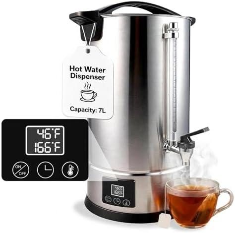7L (30 Cups) Hot Water Dispenser Urn, Commercial Hot Water Boiler by GKFF