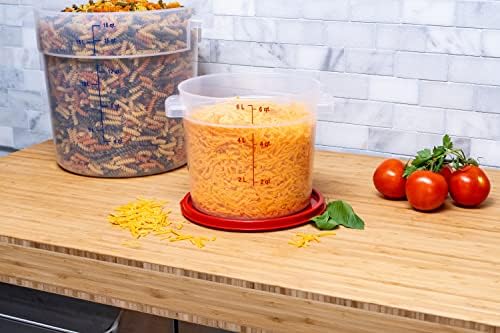 Carlisle FoodService Products Storplus Round Food Storage Container with Stackable Design for Catering, Buffets, Restaurants, Polypropylene (Pp), 6 Quart, Clear - Image 5