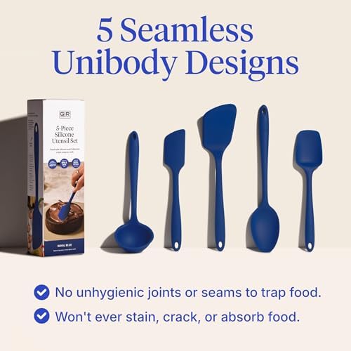 GIR: 5-Piece Silicone Essentials Kitchen Utensils Set – Royal Blue - Image 3