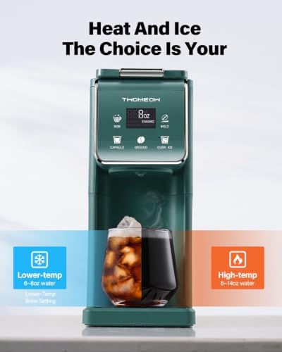 Coffee Maker Hot & Iced Single Cup Coffee Machine K Cup & Grounds - Image 2