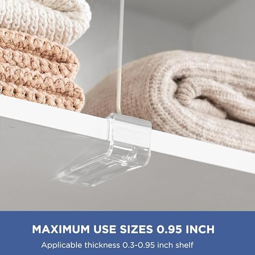 HBlife 24 Pack Clear Shelf Dividers, Vertical Purse Organizer for Closet Perfect for Sweater, Shirts, Handbags in Bedroom and Kitchen, Adjustable Acrylic Bookshelf for Organization - Image 4