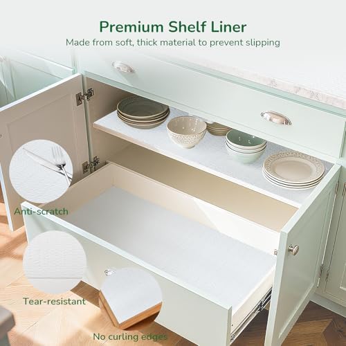 White Drawer Liners for Kitchen Cabinets 11.8" x 10FT - Image 5
