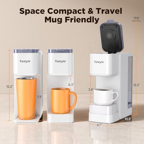 Tastyle Hot & Iced Coffee Maker with Magnetic K-Pod Holder, Fits 7.3'' Mug - Image 5