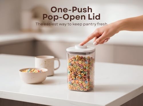 Pop Airtight Food Storage Containers with Lids, 6-Pc Set with Rack - Image 5