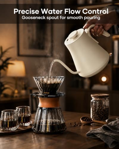 Cocinare Gooseneck Electric Kettle 0.8L, Fast Boil Pour Over Coffee, Tea - Image 2