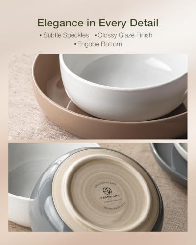 Famiware Milkyway 16-Piece Dinnerware Set with Pasta Bowls, Multi-color - Image 5