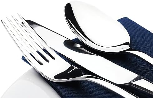 Silverware Set for 8 with Serving Utensils,Stainless Steel Flatware Cutlery - Image 2