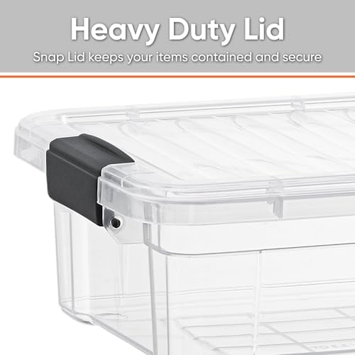Superio 2.3 Quart Clear Plastic Storage Containers with Lids, Stackable Organizer Bins, BPA-Free Storage Boxes for Home, Office, Dorm & Classroom, 4 Pack - Image 4