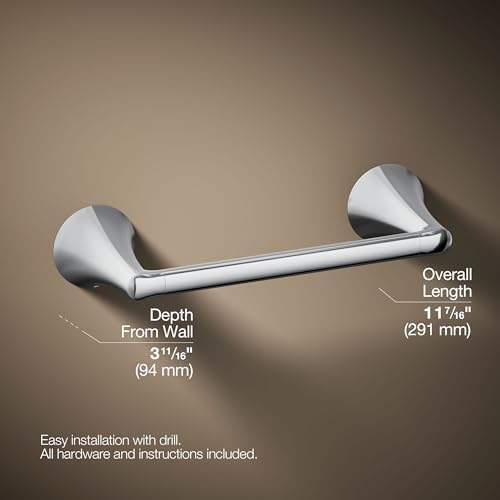 Kohler 35930-CP Buckley™ 9" towel bar, Polished Chrome - Image 4