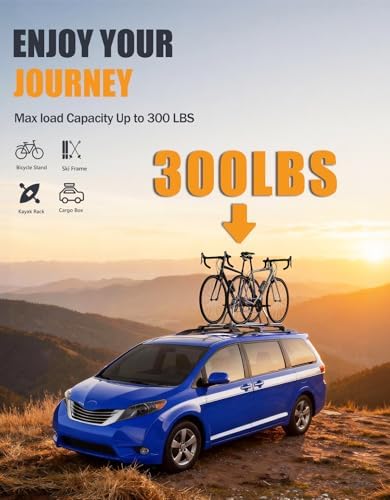 KINGGERI 300Lbs Roof Rack Cross Bars for Toyota Sienna 2011-2020 - Image 3