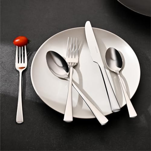 KINGSTONE Silverware Set for 8, 40-Piece Forged 18/10 Stainless Steel Flatware Set, Mirror Finish Cutlery Set Dishwasher Safe for Home, Restaurant, Wedding, Party - Image 2