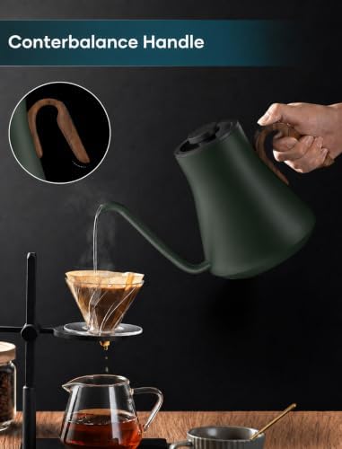 INTASTING Gooseneck Electric Kettle with ±1℉ Temperature Control, 0.9L - Image 4