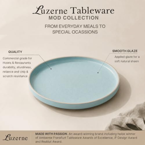 MOD Round Plate 9.25 Inch – Frosted Blue. Set of 6 - Image 5