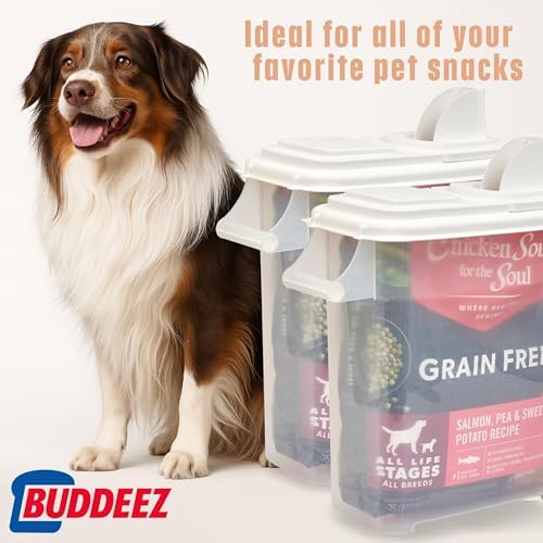 Buddeez Pet Food Storage Dispensers - Dog Food Storage Containers, Cat Food Containers, Bird Seed Containers w/Handle and Flip Lid, 8 Gallon(2 pack) - Image 6