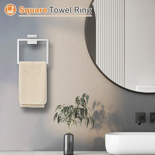 10-Piece Brushed Nickel Bathroom Hardware Set Towel Bar Set Include 23.6 inch Towel Bar,Towel Ring,Toilet Paper Holder Towel Hooks,Stainless Steel Wall Mounted Towel Rack - Image 3