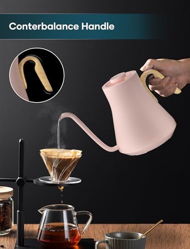INTASTING Gooseneck Electric Kettle with ±1℉ Temperature Control, 0.9L - Image 2