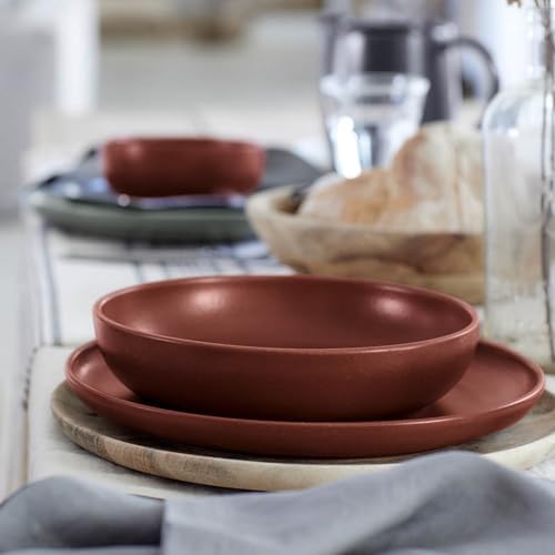Casafina Ceramic Stoneware 12.5" x 2.5", 103 oz. Serving Bowl - Pacifica Collection, Cayenne | Microwave & Dishwasher Safe Dinnerware | Food Safe Glazing | Restaurant Quality Serveware - Image 5