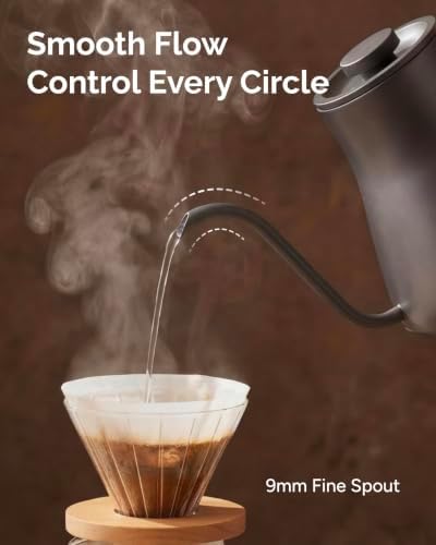 INTASTING Gooseneck Electric Kettle with ±1℉ Temperature Control 0.9 Liter - Image 4