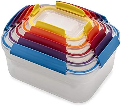 Joseph Joseph Nest Lock Plastic BPA Free Food Storage Container Set with Lockable Airtight Leakproof Lids, 10-Piece, Multi-Color by Unknown