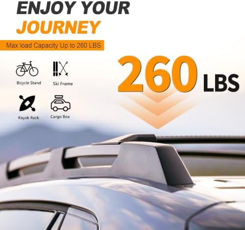 Autekcomma Lockable 260lbs Roof Rack Cross Bars Fits 2026 Toyota RAV4 - Image 3