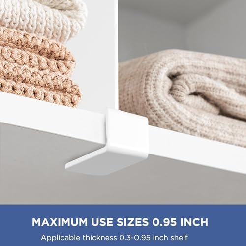 HBlife 6 Pcs White Acrylic Shelf Dividers, Vertical Purse Organizer for Closet Perfect for Sweater, Shirts, Handbags in Bedroom and Kitchen, Closet Separators for Organization Cabinet - Image 4