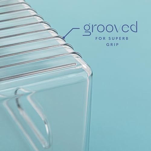 Plastic Food Storage 6 Pack Clear Container Bin with Handles for Organizing Kitchen, Pantry, Refrigerator, Freezer, Pantry, Cabinet, Closet, Bathroom. 14”x4”x5” - Image 4