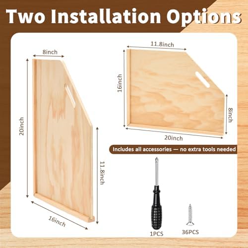 Nuanchu 6 Pack Wood Tray Dividers for Cabinet, Cookie Sheet Organizer - Image 5