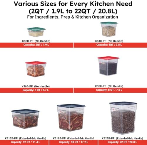 2 Pack 2 QT Commercial Food Storage Containers with Lids, BPA-Free Translucent Square Containers for Spices, Pet Food, Treats, Ingredients and Kitchen Organization with FIFO Label Area - Image 6