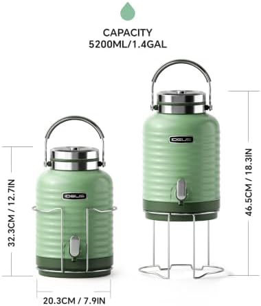 IDEUS Insulated Beverage Dispenser 1.4gal, Drink Container Ivy B-type - Image 6
