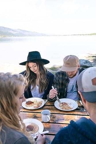 Stansport Deluxe 24-Piece Enamel Tableware Set - Enamel Plates and Bowls Lightweight and Durable Camp Dish Set for Camping and Backpacking Plates and Bowls for 4 People - Image 5