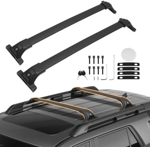 Powerty 300LBS Roof Rack Cross Bars for 2023-2026 Honda Pilot Sport/TrailSport/Touring/Elite with Raised Side Rails, Heavy Duty Aluminum Roof Rails Crossbars Luggage Racks (Not for LX & EX-L) by Powerty