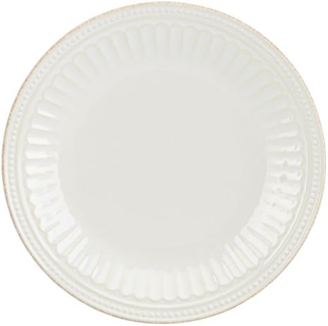 Lenox White French Perle Groove Accent Plate, 1.30 LB by Lenox