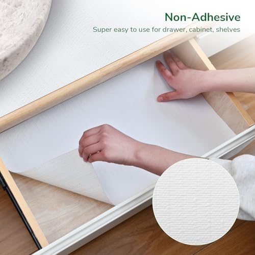 Practical White Non-Slip Shelf Liners for Kitchen Cabinets 18" x20FT - Image 2