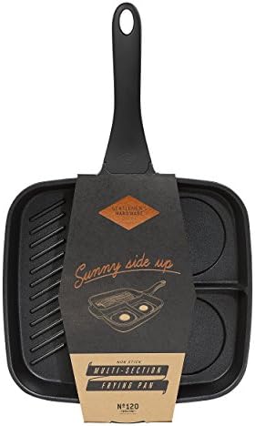 Gentlemen's Hardware Non-Stick Multi Section Frying Pan with Silicon Grip Handle by GentlemensHardware